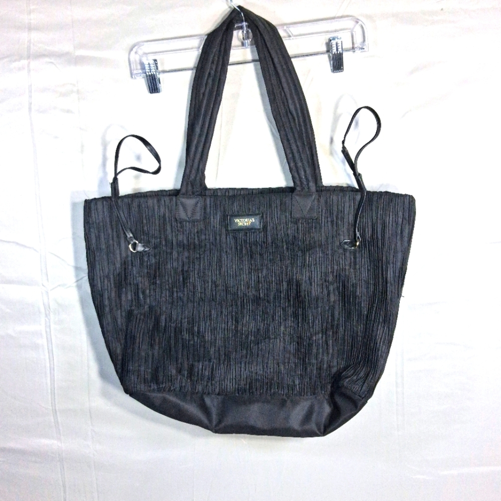 Victoria's Secret Large Black Rpmantic "Look What I Got?" Tote/ Overnighter Bag